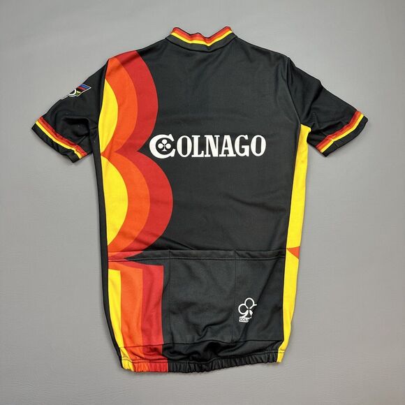 Vintage Colnago Cycling Jersey Mens 3 Black Short Sleeve Made In Italy 80s - Picture 10 of 15